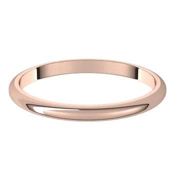 Rose gold classic wedding band 