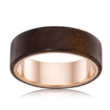 Harvey Wood and Gold Mens Wedding Ring