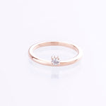 Single diamond stacking ring rose gold 