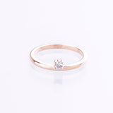 Single diamond stacking ring rose gold 