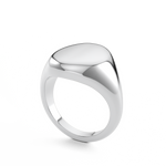 SolidWhiteGoldOvalSignetRing9kt