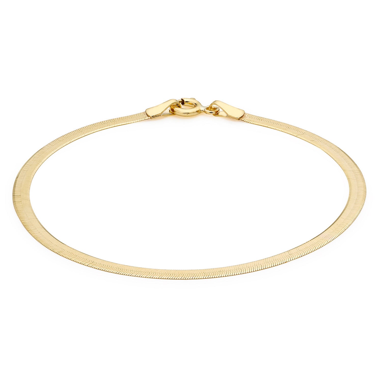 solid 9kt gold herringbone bracelet
