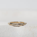 Spaced Diamond Band in yellow gold 