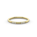 Starlight diamond wedding ring in yellow gold 
