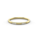 Starlight diamond wedding ring in yellow gold 