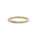 Starlight diamond wedding ring in yellow gold 3