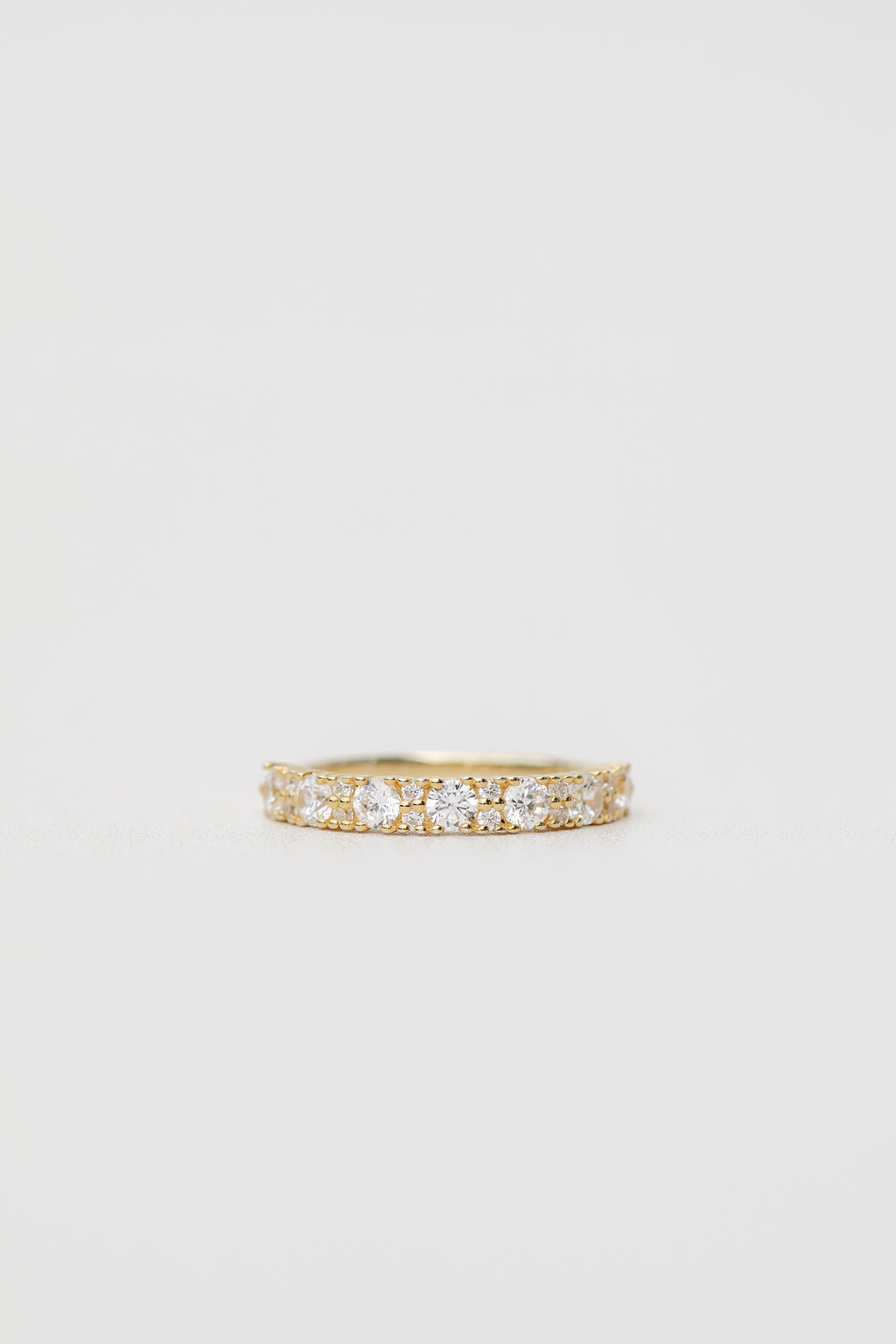 Statement Diamond Wedding Ring in Yellow Gold