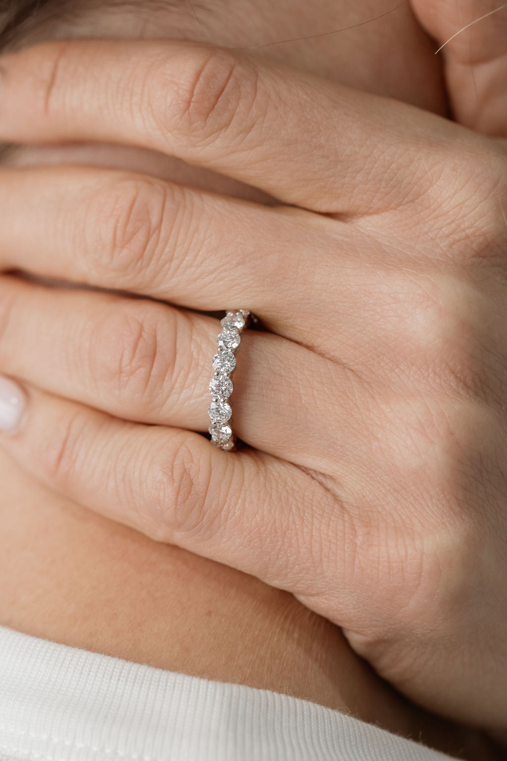 Statement Round Brilliant Cut Diamond Wedding Ring