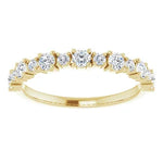 Statement diamond eternity ring in yellow gold 