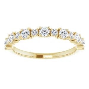 Statement diamond eternity ring in yellow gold 