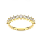 Statement half set  Diamond Ring in Yellow Gold