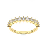 Statement half set  Diamond Ring in Yellow Gold