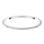 The classic half round wedding band in white gold 