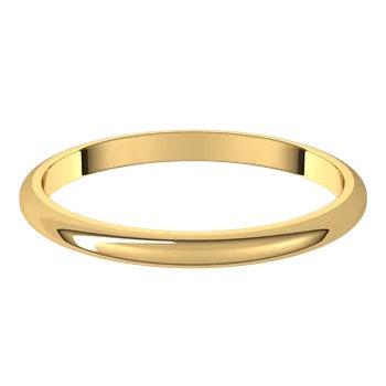 The classic womens wedding band in yellow gold