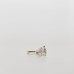 Toi et Moi Diamond Engagement Ring with Pear Cut Diamonds and Marquise Cut Diamonds