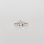 Toi et Moi Engagement Ring 2 Pear Cut Diamonds