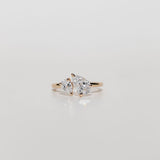 Toi et Moi Engagement Ring 2 Pear Cut Diamonds