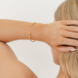Torque Bangle Gold plated with balls