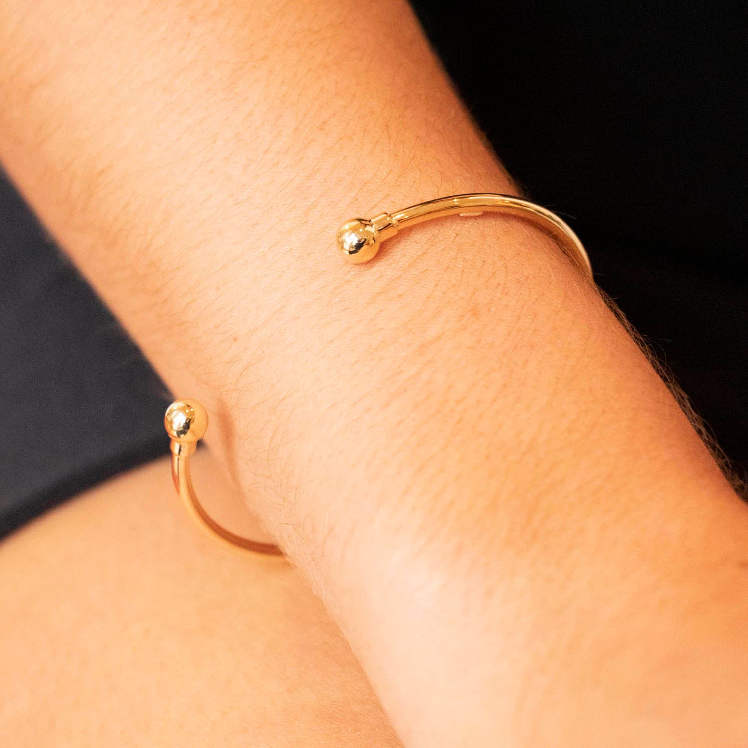 Torque bangle 9kt gold plated 