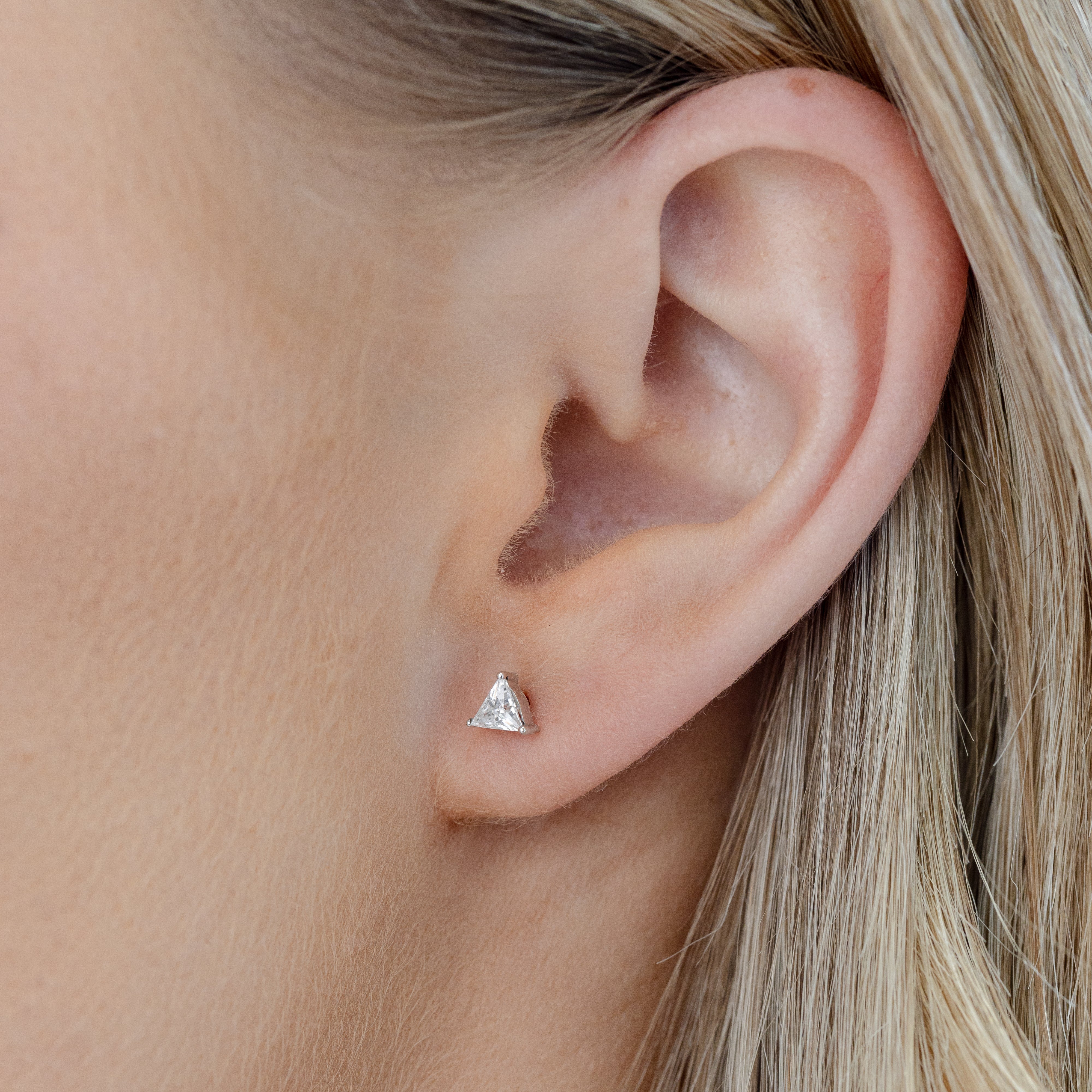 Trilliant Cut Diamond Stud Earrings