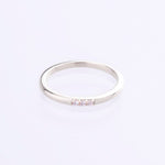 Trilogy diamond set ring in white gold 