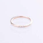 Trilogy diamond set ring in yellow gold 