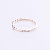 Trilogy diamond set ring in yellow gold 