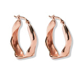 Twisted chunky hoop rose gold 