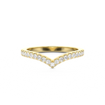 V Shape Diamond Wedding Ring 3
