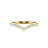 V Shape Diamond Wedding Ring 3
