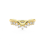 V shape diamond wedding ring