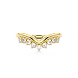 V shape diamond wedding ring