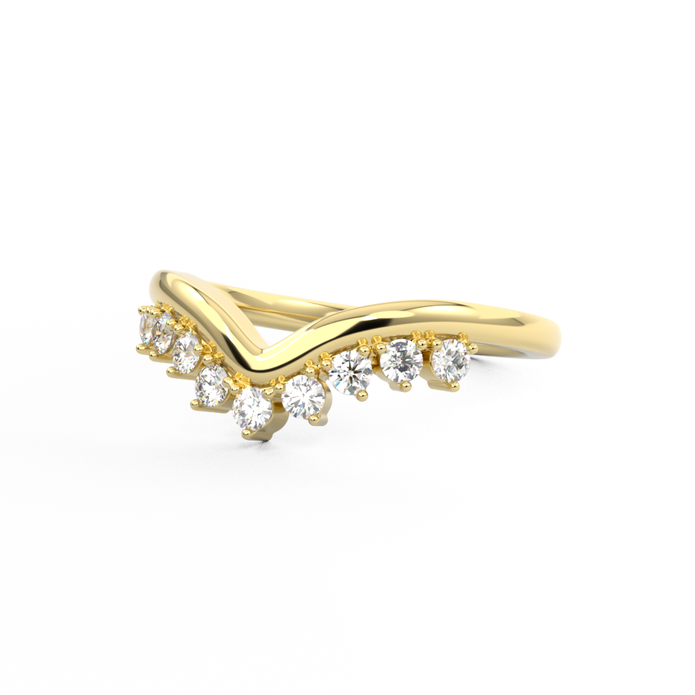 V shape diamond wedding ring 2