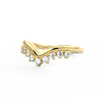 V shape diamond wedding ring 2