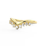 V shape diamond wedding ring 2