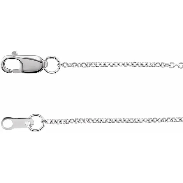 White Gold Cable Chain