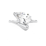 White Gold Pear Cut Diamond Engagement Ring