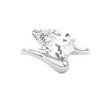 White Gold Pear Cut Diamond Engagement Ring