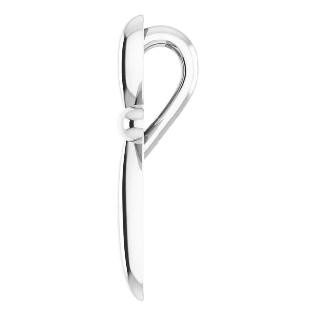 White Gold Petite Cross Pendant Back view