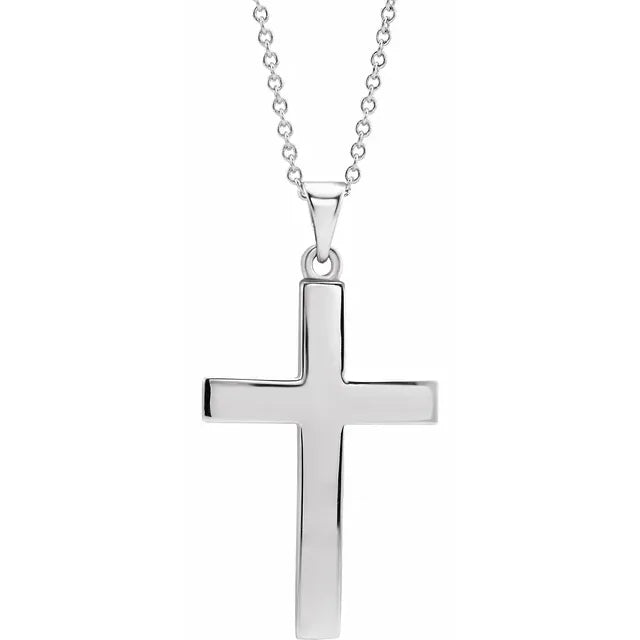 White Gold cross pendant