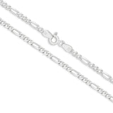 White Gold Mens Figaro Chain