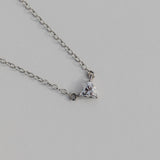 White Gold Trilliant cut diamond pendant necklace