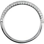 White gold diamond eternity ring with pave set diamonds 3