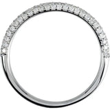 White gold diamond eternity ring with pave set diamonds 3
