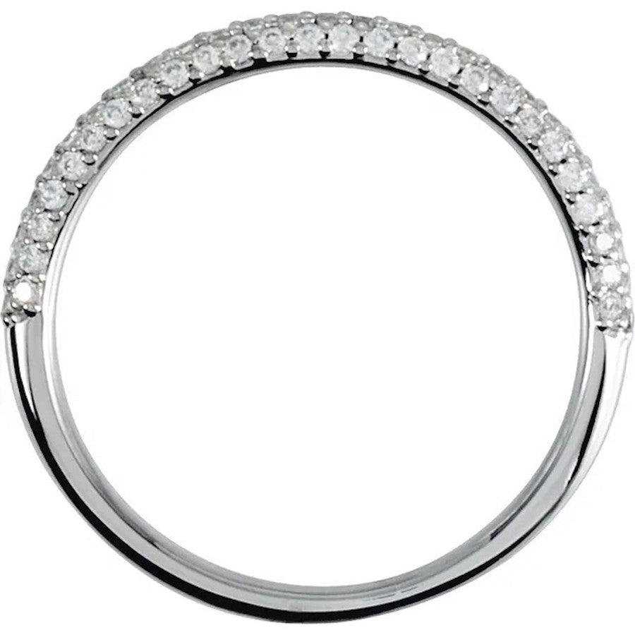 White gold diamond eternity ring with pave set diamonds 3