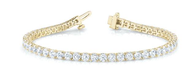 Yellow Gold Diamond Tennis Bracelet 2