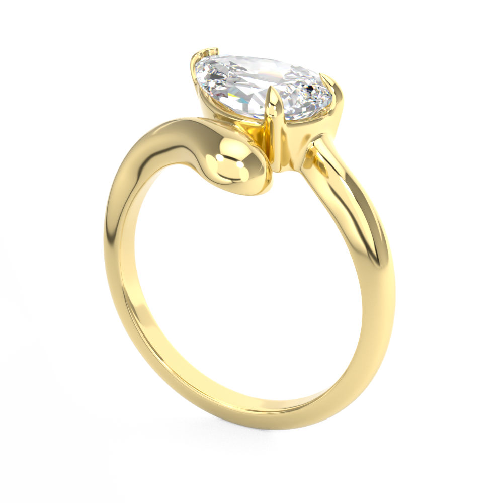 Yellow Gold Low Set engagement ring2