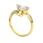 Yellow Gold Low Set engagement ring2