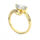 Yellow Gold Low Set engagement ring2