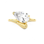 Yellow Gold Pear Cut Engagement Ring
